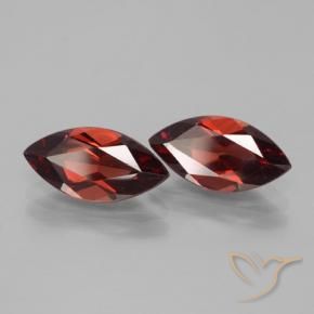 Pedras preciosas de Granada Piropo Merlot tinto natural de 3.91 ct, Marquesa, VVS-VS