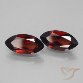 Pedras preciosas de Granada Piropo Vermelho escuro natural de 4.37 ct, Marquesa, VVS-VS