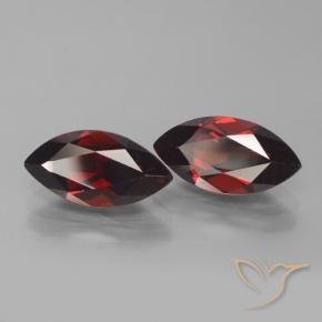 Pedras preciosas de Granada Piropo Vermelho Sangue Profundo natural de 4.33 ct, Marquesa, VVS-VS