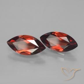 Pedras preciosas de Granada Piropo Vermelho escuro natural de 3.52 ct, Marquesa, VVS-VS