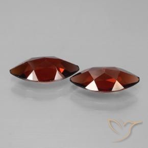 Pedras preciosas de Granada Piropo Vermelho escuro natural de 4.04 ct, Marquesa, VVS-VS