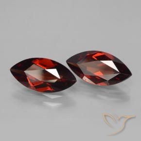 Pedras preciosas de Granada Piropo Merlot tinto natural de 3.94 ct, Marquesa, VVS-VS