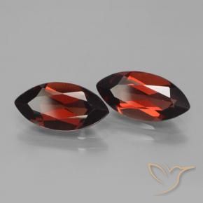 Pedras preciosas de Granada Piropo Vermelho escuro natural de 4.18 ct, Marquesa, VVS-VS