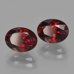 Pedras preciosas de Granada Piropo Vermelho escuro natural de 3,60 ct, Corte Oval, VVS-VS