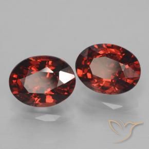 Pedras preciosas de Granada Piropo Vermelho Sangue Profundo natural de 3.28 ct, oval, VVS-VS