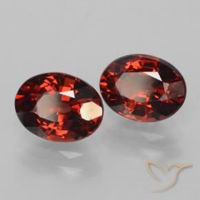 Pedras preciosas de Granada Piropo Vermelho Sangue Profundo natural de 3.46 ct, oval, VVS-VS