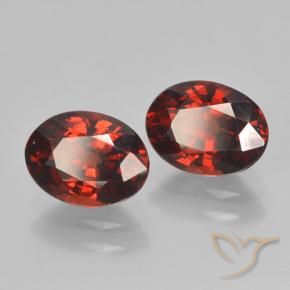 Pedras preciosas de granada piropo vermelho natural de 3,09 ct, corte oval, VVS-VS