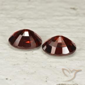 Pedras preciosas de Granada Piropo Vermelho escuro natural de 3.36 ct, oval, VVS-VS