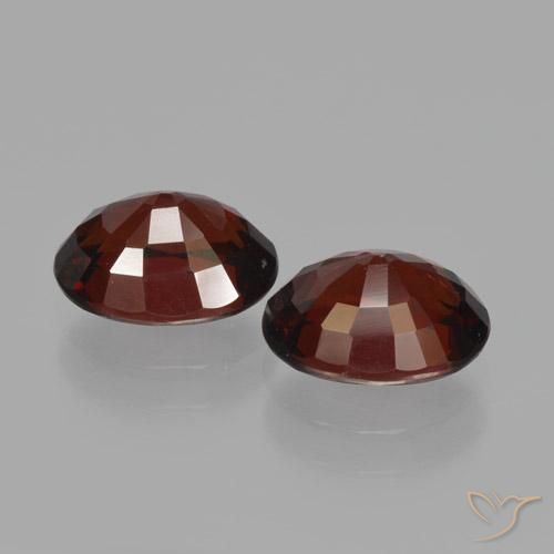 Pedras preciosas de Granada Piropo Vermelho escuro natural de 3.38 ct, oval, VVS-VS