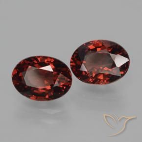 Pedras preciosas de Granada Piropo Vermelho Sangue Profundo natural de 3.65 ct, oval, VVS-VS