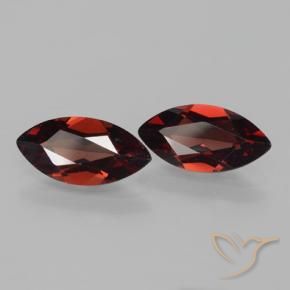 Pedras preciosas de Granada Piropo Vermelho escuro natural de 3.39 ct, Marquesa, VVS-VS