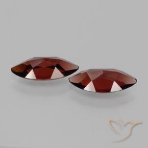 Pedras preciosas de Granada Piropo Vermelho escuro natural de 3.39 ct, Marquesa, VVS-VS