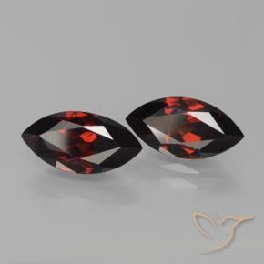 Pedras preciosas de Granada Piropo Vermelho escuro natural de 4.32 ct, Marquesa, VVS-VS