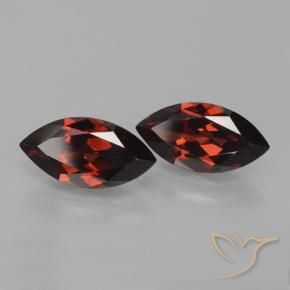 Pedras preciosas de Granada Piropo Vermelho escuro natural de 4.28 ct, Marquesa, VVS-VS