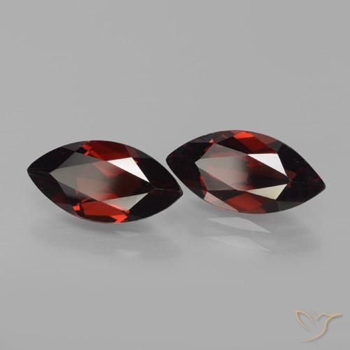 Pedras preciosas de Granada Piropo Vermelho escuro natural de 4.14 ct, Marquesa, VVS-VS