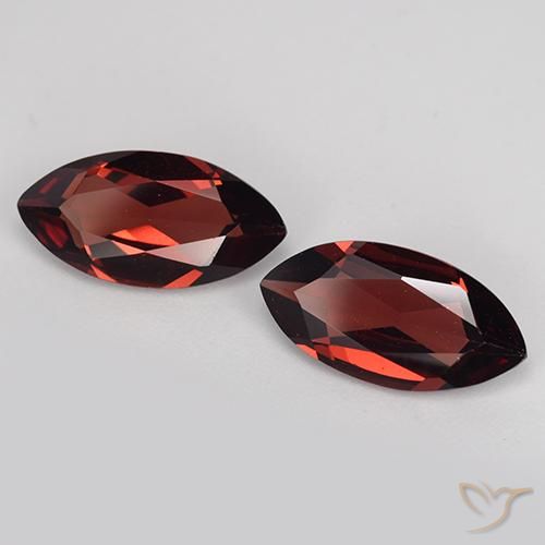 Pedras preciosas de Granada Piropo Vermelho escuro natural de 3.78 ct, Marquesa, VVS-VS