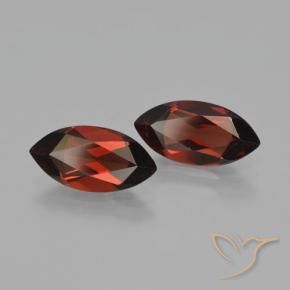 Pedras preciosas de Granada Piropo Vermelho escuro natural de 4.15 ct, Marquesa, VVS-VS