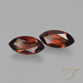 Pedras preciosas de Granada Piropo Sangria Tinto natural de 3.72 ct, Marquesa, VVS-VS