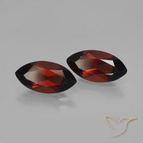 Pedras preciosas de Granada Piropo Vermelho escuro natural de 4.38 ct, Marquesa, VVS-VS