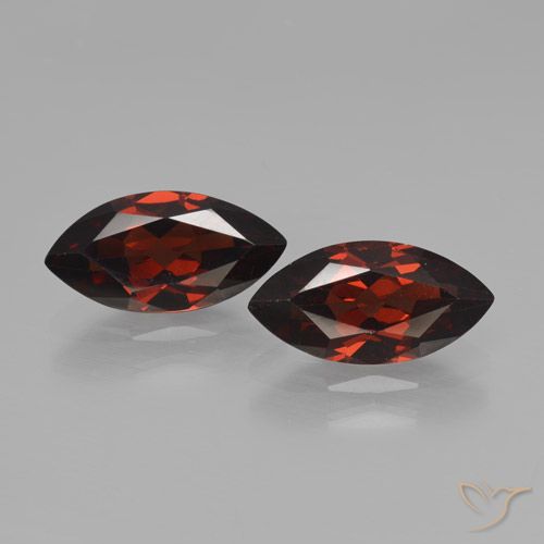 4.40ctw Natural Vermelho escuro Granada Piropo, Marquesa, VVS-VS