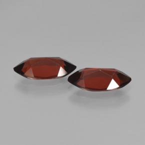 Pedras preciosas de Granada Piropo Vermelho escuro natural de 4.08 ct, Marquesa, VVS-VS