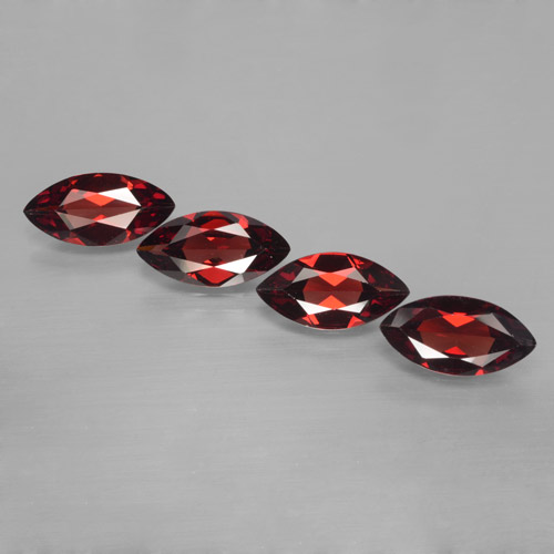 Pedras preciosas de granada piropo vermelho natural de 6,94 ct, marquise, VVS-VS