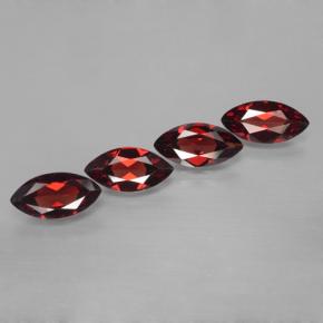 Pedras preciosas de granada piropo vermelho natural de 6,94 ct, marquise, VVS-VS