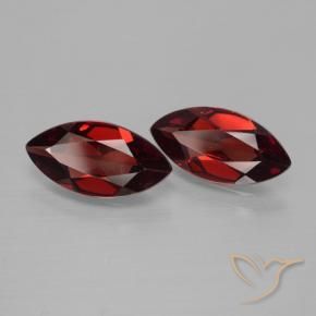 Pedras preciosas de Granada Piropo Vermelho escuro natural de 3.61 ct, Marquesa, VVS-VS