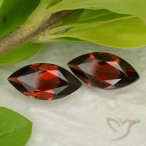 Pedras preciosas de Granada Piropo Vermelho Sangue Profundo natural de 3.49 ct, Marquesa, VVS-VS