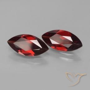 Pedras preciosas de Granada Piropo Vermelho Sangue Profundo natural de 3.67 ct, Marquesa, VVS-VS