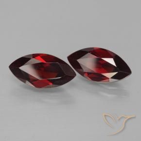 Pedras preciosas de Granada Piropo Vermelho escuro natural de 4.32 ct, Marquesa, VVS-VS