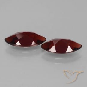 Pedras preciosas de Granada Piropo Vermelho escuro natural de 4.32 ct, Marquesa, VVS-VS