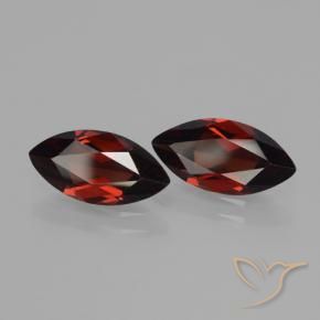 Pedras preciosas de Granada Piropo Vermelho escuro natural de 3.74 ct, Marquesa, VVS-VS