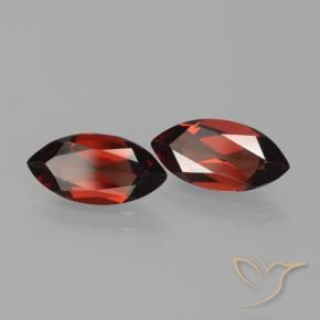 Pedras preciosas de Granada Piropo Vermelho escuro natural de 3.79 ct, Marquesa, VVS-VS