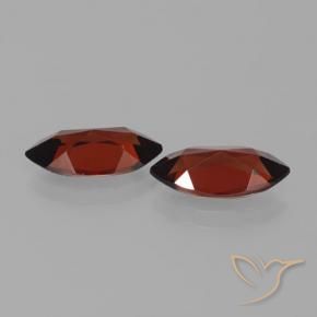 Pedras preciosas de Granada Piropo Vermelho escuro natural de 3.79 ct, Marquesa, VVS-VS
