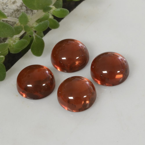 Pedras preciosas de Granada Piropo vermelho médio natural de 1.66 ct, Corte Redondo, Translúcido