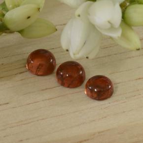 Pedras preciosas de granada piropo vermelho natural de 1,29 ct, corte redondo, translúcido