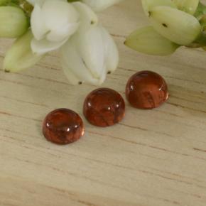 Pedras preciosas de granada piropo vermelho natural de 1,29 ct, corte redondo, translúcido
