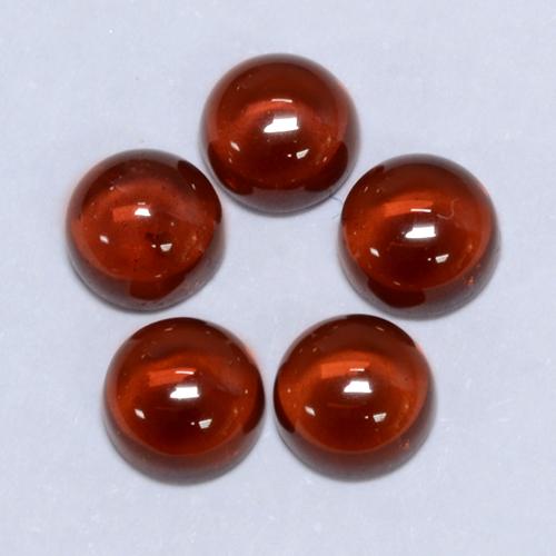 Pedras preciosas de Granada Piropo vermelho médio natural de 2.35 ct, Corte Redondo, Transparente