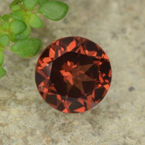 Granada piropo vermelho natural 0,97ct, corte redondo, VVS-VS