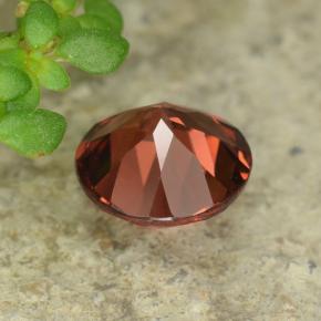 Granada piropo vermelho natural 0,97ct, corte redondo, VVS-VS