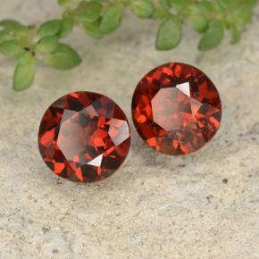 Pedras preciosas de Granada Piropo vermelho médio natural de 1.91 ct, Corte Redondo, VS