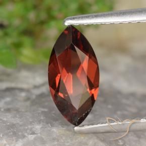 Granada Piropo vermelho médio Natural 1.17ct, Marquesa, VVS-VS