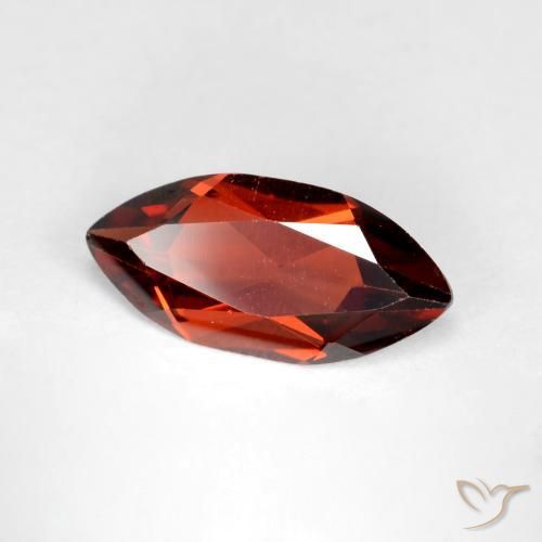Granada Piropo Vermelho escuro Natural 1.05ct, Marquesa, VVS-VS