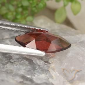 Granada Piropo Vermelho escuro Natural 1.16ct, Marquesa, VVS-VS