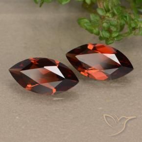 Pedras preciosas de Granada Piropo Vermelho escuro natural de 2.25 ct, Marquesa, VVS-VS