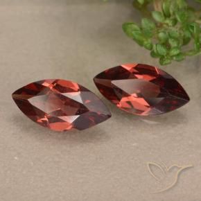 Pedras preciosas de Granada Piropo Vermelho escuro natural de 2.09 ct, Marquesa, VVS-VS