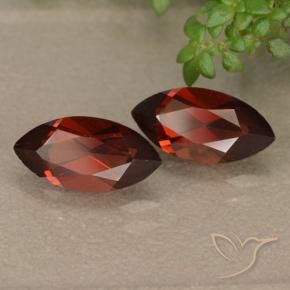 Pedras preciosas de Granada Piropo vermelho médio natural de 2.70 ct, Marquesa, VVS