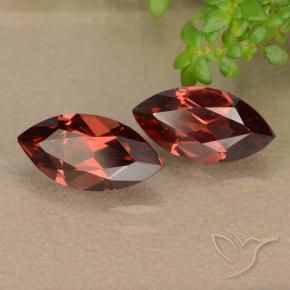 Pedras preciosas de Granada Piropo Vermelho escuro natural de 2.63 ct, Marquesa, VVS-VS