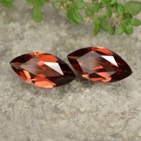 Pedras preciosas de Granada Piropo Vermelho escarlate natural de 2.34 ct, Marquesa, VVS-VS